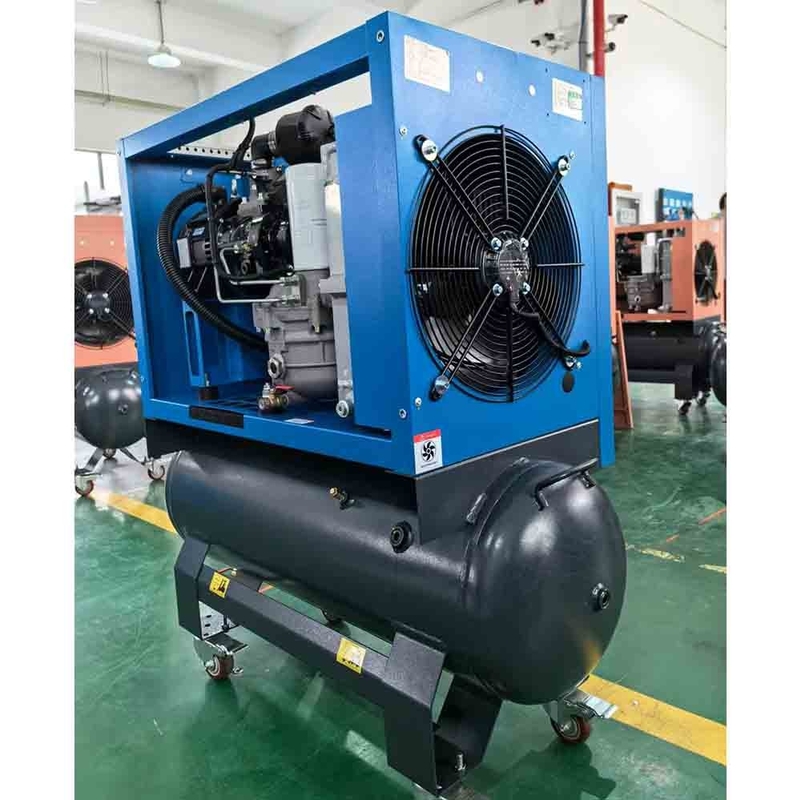Kompresor Industri Kecil Mini 2.2kw 3.7kw 4.5kw 5.5kw 7.5kw 9kw Kompresor Udara Sekrup Fase Tunggal dengan Tangki
