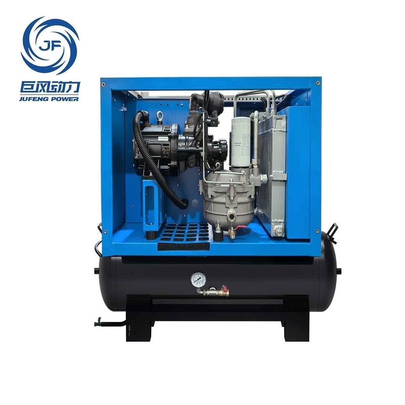 65-75 dB A Noise Level Single Phase Portable Screw Air Compressor dengan Tegangan 110V/220V dan 200-700 L/min Displacement